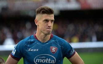 Krzysztof Piatek of US Salernitana during the Serie A match between US Salernitana 1919 and Cremonese at Stadio Arechi, Salerno, Italy on 5 November 2022. Photo by Nicola Ianuale.
