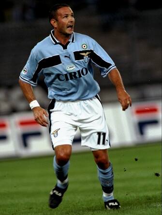 30 Aug 1998:  Sinisa Mihajlovic of Lazio in action in the Italian Super cup  against Juventus played in Italy. Lazio won the game 2-1. \ Mandatory Credit: Allsport UK /Allsport