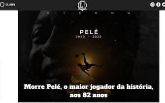 La notizia della morte di Pelé su Lance!