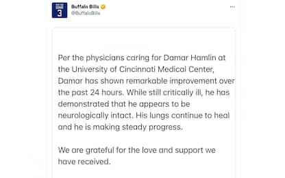 Buffalo Bills su Twitter: "Migliorano le condizioni di Damar Hamlin"