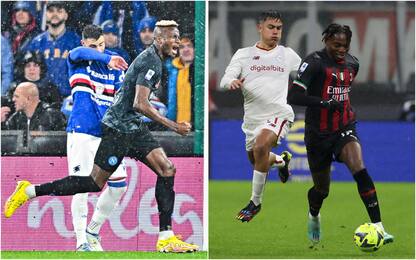 Serie A: Sampdoria-Napoli 0-2, Milan-Roma 2-2. HIGHLIGHTS