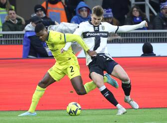 inter parma Inter Milan s Denzel Dumfries (L) challenges for the ball Parma s Adrian Benedyczak during the Italy Cup round of 16 soccer match between Fc Inter and Parma at Giuseppe Meazza stadium in Milan, Italy, 10 January 2023.
ANSA / MATTEO BAZZI