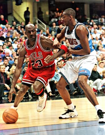 Michael Jordan in azione con i Bulls