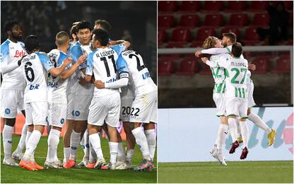 Serie A, Empoli-Napoli 0-2. Il Sassuolo vince 1-0 a Lecce. HIGHLIGHTS