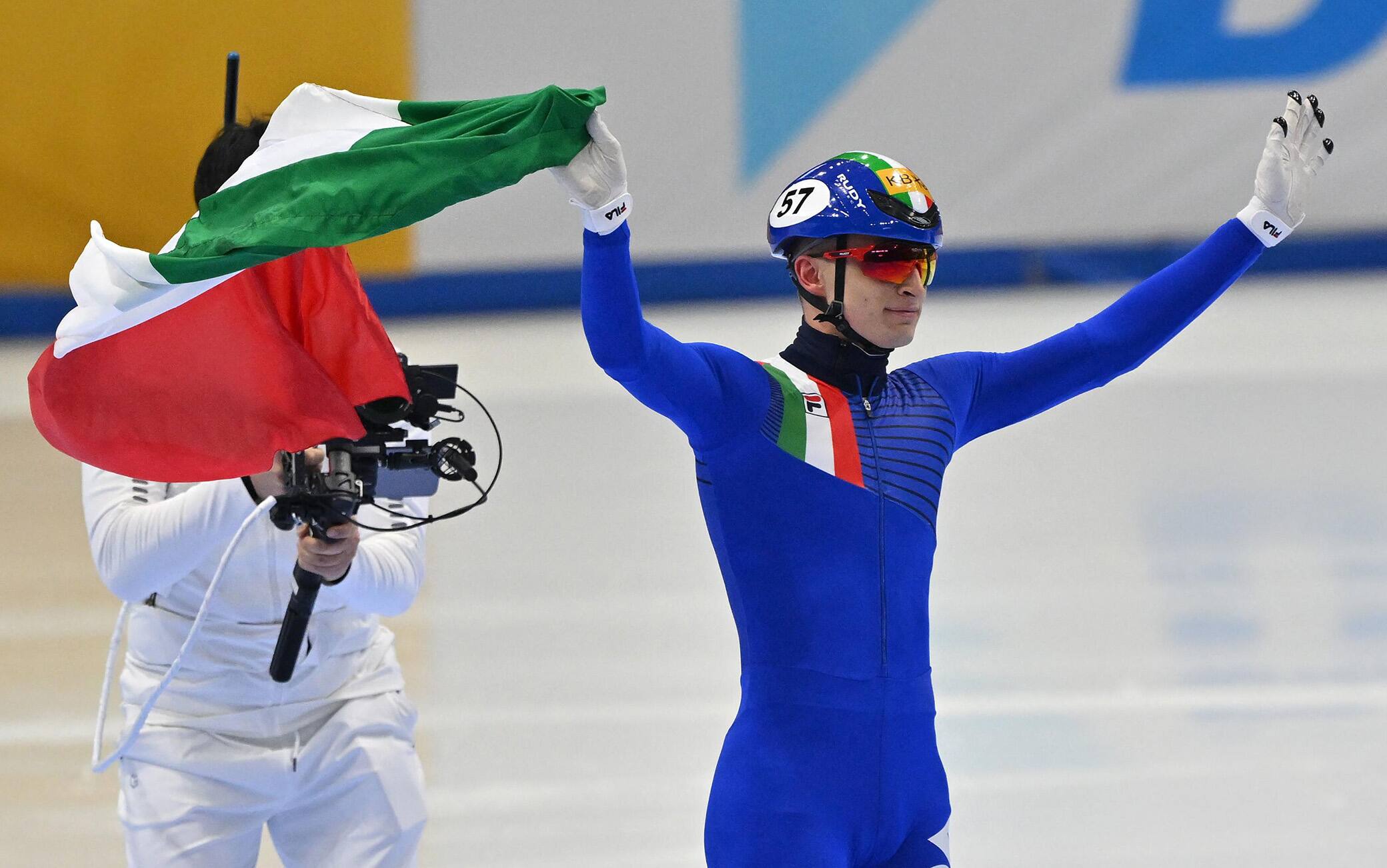 Pietro Sighel ai mondiali di Seul con la bandiera italiana