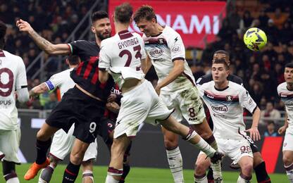 Serie A, Milan-Salernitana finisce 1-1. Segna Giroud, Dia pareggia