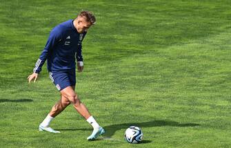 Italy s Mateo Retegui during a training session at Coverciano Sport Center in Florence, Italy, 22 March 2023
ANSA/CLAUDIO GIOVANNINI