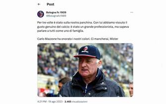 Il ricordo di Carlo Mazzone sui social