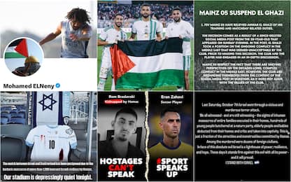 Guerra a Gaza, i calciatori schierati per la Palestina o per Israele