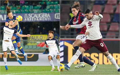 Serie A: Verona-Lecce 2-2, Bologna-Torino 2-0. VIDEO