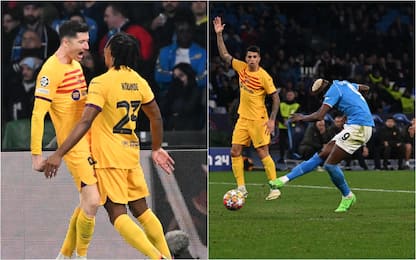 Champions League, Napoli-Barcellona 1-1: gol di Lewandowski e Osimhen