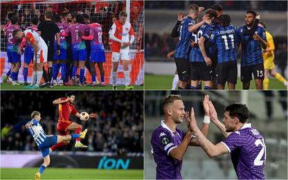 Europa e Conference: Milan, Roma, Atalanta, Fiorentina a quarti. VIDEO