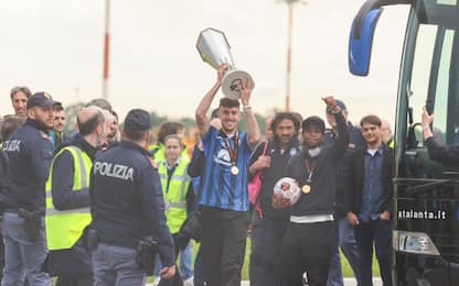 Europa League, il ritorno dell'Atalanta e la festa con i tifosi. FOTO