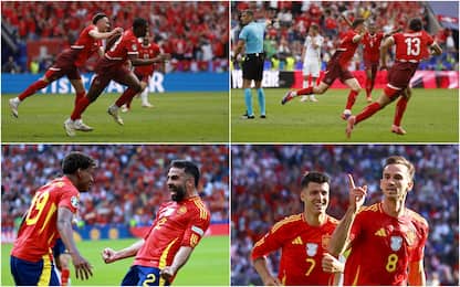 Euro 2024, Ungheria-Svizzera 1-3 e Spagna-Croazia 3-0
