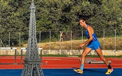 Olimpiadi Parigi, l'ultimo allenamento di Tamberi con la Torre Eiffel