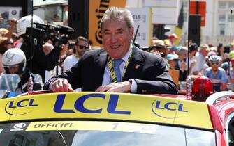BRUSSELS, BELGIUM - JULY 6: Five time Tour de France winner Eddy Merckx of Belgium at the Grand Depart of the Tour during stage 1 of the 106th Tour de France 2019 between Bruxelles and Brussel (194,5km) on July 6, 2019 in Brussels, Belgium. (Photo by Jean Catuffe/Getty Images)