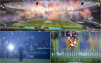 Euro 2020, le immagini della cerimonia inaugurale con Andrea Bocelli all'Olimpico di Roma