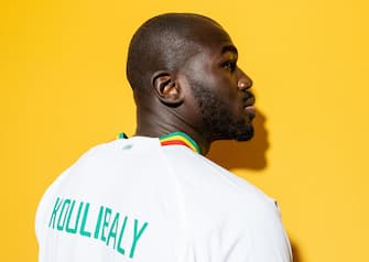 DOHA, QATAR - NOVEMBER 17: Kalidou Koulibaly of Senegal poses during the official FIFA World Cup Qatar 2022 portrait session on November 17, 2022 in Doha, Qatar. (Photo by Ryan Pierse - FIFA/FIFA via Getty Images)