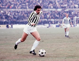 Franco Causio of Juventus in action during the Serie A 1976-77, Italy. (Photo by Alessandro Sabattini/Getty Images)