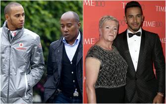 Lewis Hamilton col padre e con la madre Lewis Hamilton col padre Anthony e con la madre Carmen Larbalestier