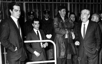 © Publifoto/LaPresse
20-04-1966 Milano, Italia
Calcio
Inter-Real Madrid semifinale Coppa dei Campioni
Nella foto: il presidente ANGELO MORATTI coi figli Gianmarco e Massimo.