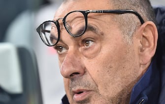 Juventus coach Maurizio Sarri looks on during the UEFA Champions League group D soccer match Juventus FC vs Atletico de Madrid at the Allianz stadium in Turin, Italy, 26 November 2019  ANSA/ ALESSANDRO DI MARCO