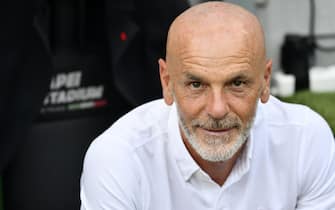 REGGIO EMILIA, ITALY, MAY 22:
Stefano Pioli, head coach of AC Milan, sits on the bench before the start of the Italian Serie A football match between US Sassuolo and AC Milan at the Mapei Stadium in Reggio Emilia, Italy, on May 22, 2022. (Photo by Isabella Bonotto/Anadolu Agency via Getty Images)