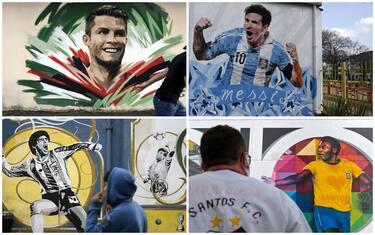 Da Maradona a CR7, i murales più belli dedicati alle icone del calcio