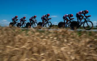 SIPA/01026491/000021 Cyclists tackled the first stage of the "Giro D'italia Donne 2021" a team time trial stage between Fossano and Cuneo. (Photo by Alberto Gandolfo/Pacific Press)//PACIFICPRESS_PAC6976/2107031101/Credit:Pacific Press/SIPA/2107031108