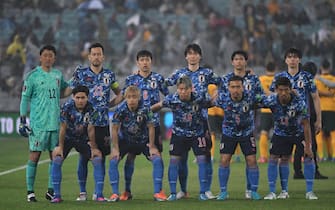 SYDNEY, AUSTRALIA - MARCH 24: Team Photo of Japan during the FIFA World Cup Qatar 2022 AFC Asian Qualifying match between the Australia Socceroos and Japan at Accor Stadium on March 24, 2022 in Sydney, Australia.  (Photo by Kaz Photography/Getty Images)