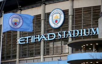 A general view of the stadium ahead of the UEFA Champions League match at the Etihad Stadium, Manchester. Picture date: Tuesday April 6, 2021.