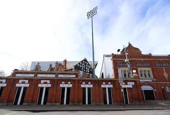 LONDON, ENGLAND - MARCH 21: A general view outside of Craven Cottage, home of Fulham FC  is seen as football in England remains suspended due to Covid-19 on March 21, 2020 in London, England. (Photo by Chloe Knott - Danehouse/Getty Images)