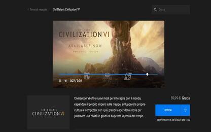 Epic Games Store, Civilization VI ora gratis per Pc