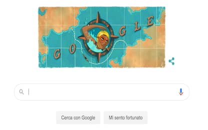 Il doodle di Google di oggi celebra la nuotatrice indiana Arati Saha
