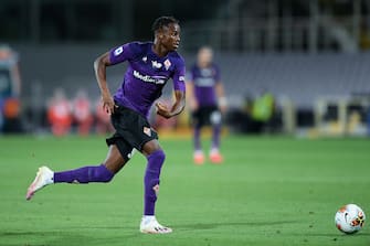 Cristian Kouame' of ACF Fiorentina during the Serie A match between Fiorentina and Bologna at Stadio Artemio Franchi, Florence, Italy on 29 July 2020. Photo by Giuseppe Maffia.//UKSPORTSPICS_UKSP_SerieA_FIOvBOL_20200729_GM_1477/2007311228/Credit:Giuseppe Maffia/UK Sports/SIPA/2007311229