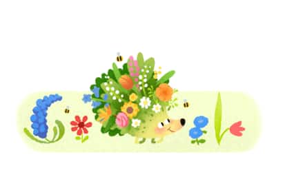 Il benvenuto alla primavera nel Doodle di Google di oggi