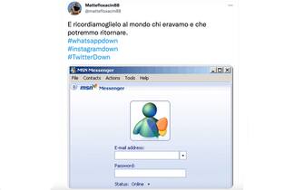 meme su twitter schermata di accesso di MSN