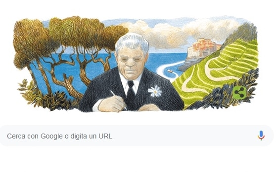 Eugenio Montale was born 125 years ago, the Google doodle dedicated to the great Italian poet