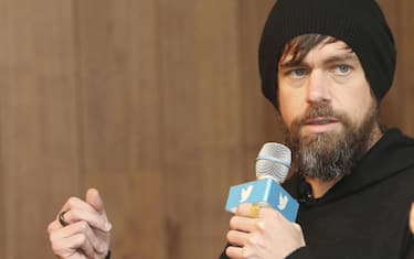 epa07455075 Jack Dorsey, co-founder and chief executive of Twitter, speaks during an event celebrating the platform's 13th anniversary in Seoul, South Korea, 22 March 2019.  EPA/KIM CHUL-SOO