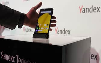 Presentation of the smartphone "Yandex. Phone" by the company "Yandex".  December 05, 2018. Russia, Moscow.  Photo credit: Anton Belitsky / Kommersant / Sipa USA