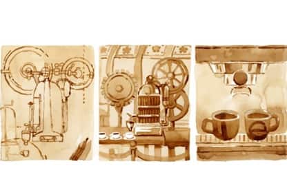 Google dedica doodle a Angelo Moriondo, inventore macchina espresso