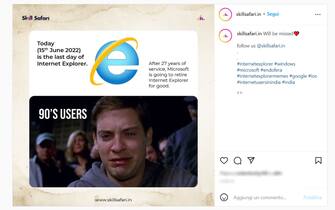 addio internet explorer meme