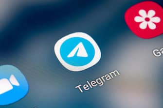 21 January 2022, Berlin: On the screen of a smartphone you can see the icon of the app Telegram.  Photo: Fabian Sommer / dpa (Photo by Fabian Sommer / picture alliance via Getty Images)