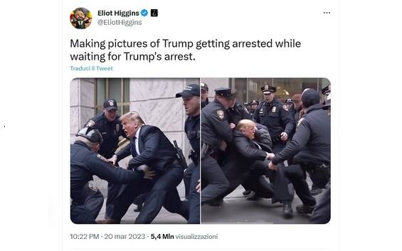 Arrest Trump, deepfake photos created with artificial intelligence that look real