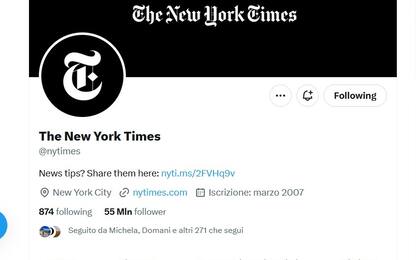 Twitter, New York Times non paga l'abbonamento e perde la spunta blu
