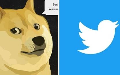 Twitter cambia logo: cane Dogecoin al posto dell'uccellino