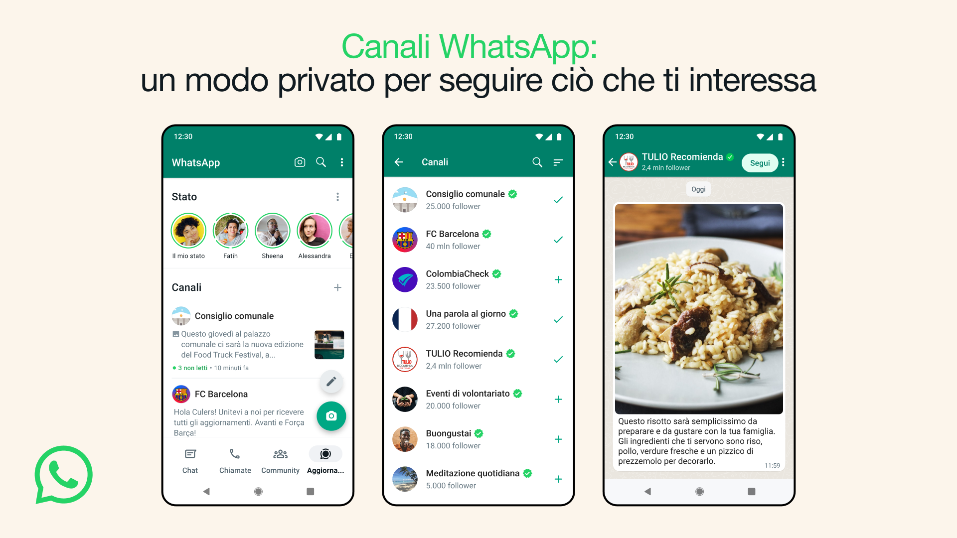Nuovi Canali Whatsapp