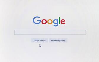 GDANSK, POLAND - MAY 14, 2016. Google.com homepage and cursor on the computer screen. Editorial use only