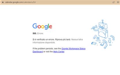 Google Calendar down, il calendario online non funziona: cosa succede