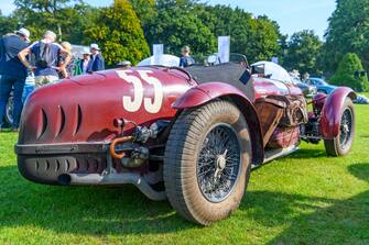 BAARN, NETHERLANDS - AUGUST 25: Alfa Romeo 8C 2900 'Botticella' 1936 Italian race car on display at the 2019 Concours d'Elegance at palace Soestdijk on August 25, 2019 in Baarn, Netherlands. This is the first time the Concours d'Elegance will be held at Soestdijk Palace and the 2019 edition was held on 24-25 August. (Photo by Sjoerd van der Wal/Getty Images)